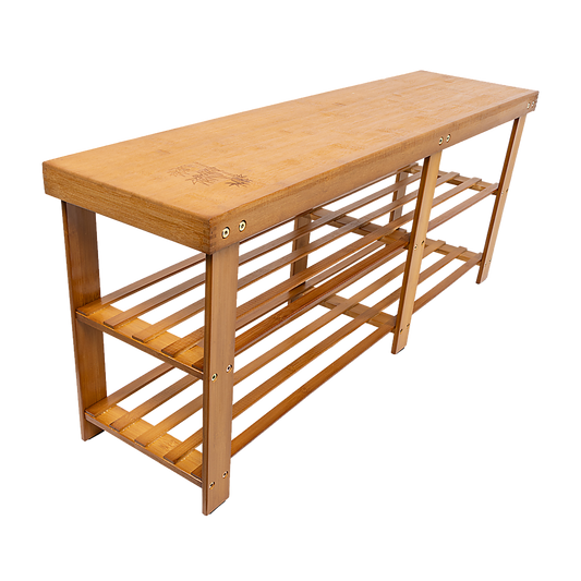Bamboo Shoe Rack Wooden Bench Storage Organiser Cabinet Holder Stool V63-843071