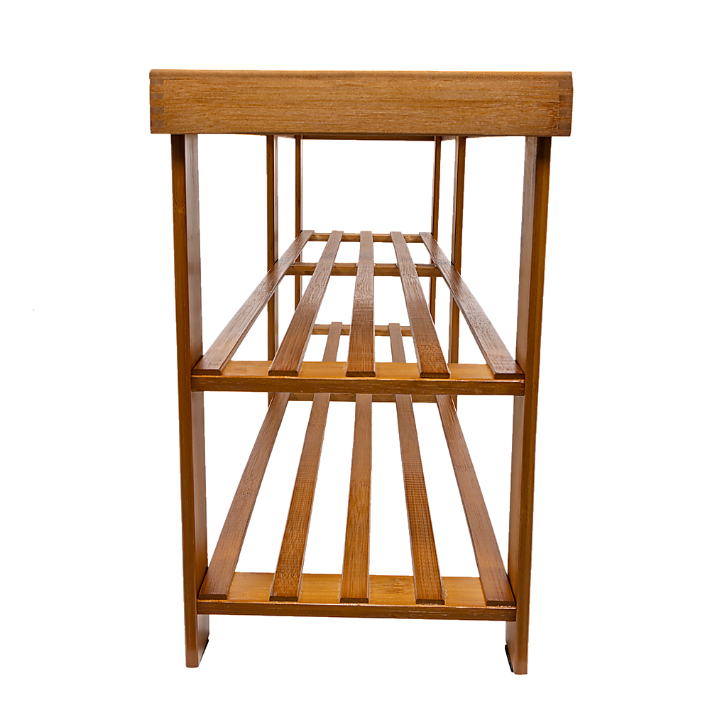 Bamboo Shoe Rack Wooden Bench Storage Organiser Cabinet Holder Stool V63-843071