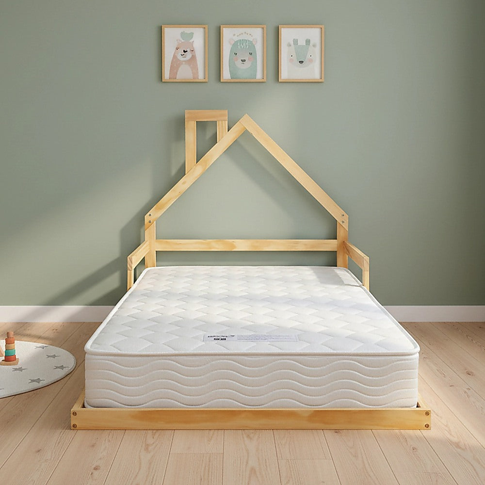 Pine Wood Floor Bed House Frame for Kids and Toddlers V63-843091