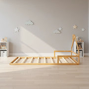 Pine Wood Floor Bed House Frame for Kids and Toddlers V63-843101