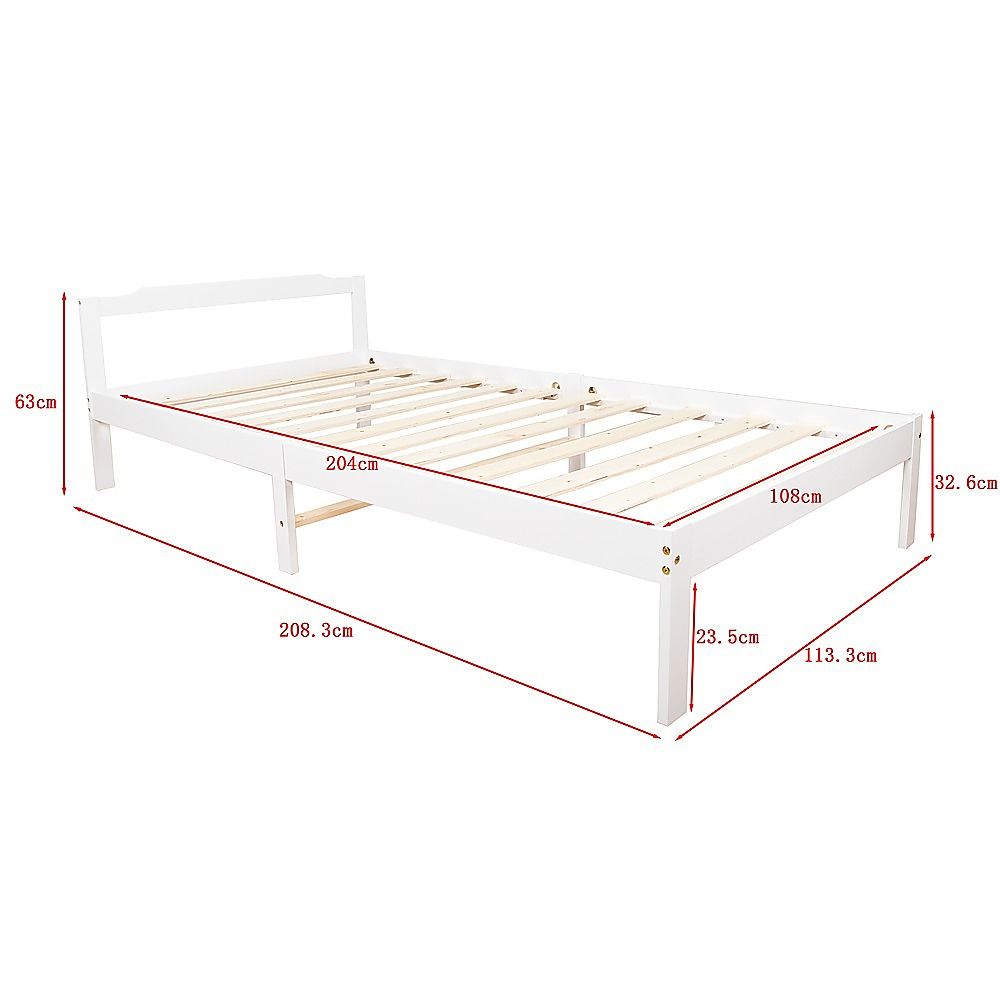 Natural Wooden Bed Frame Home Furniture V63-843141