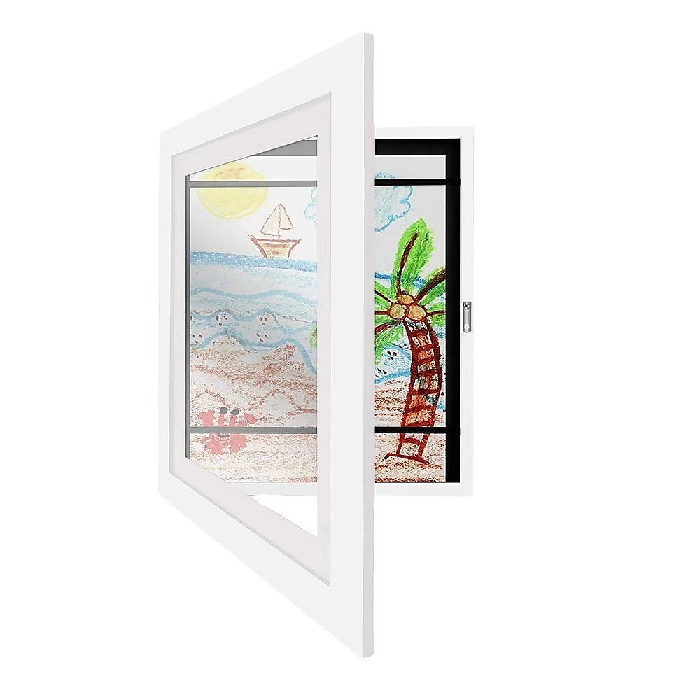 Kids Art Wood Frame Children Art Projects Display Hold 150 Pictures V63-843161
