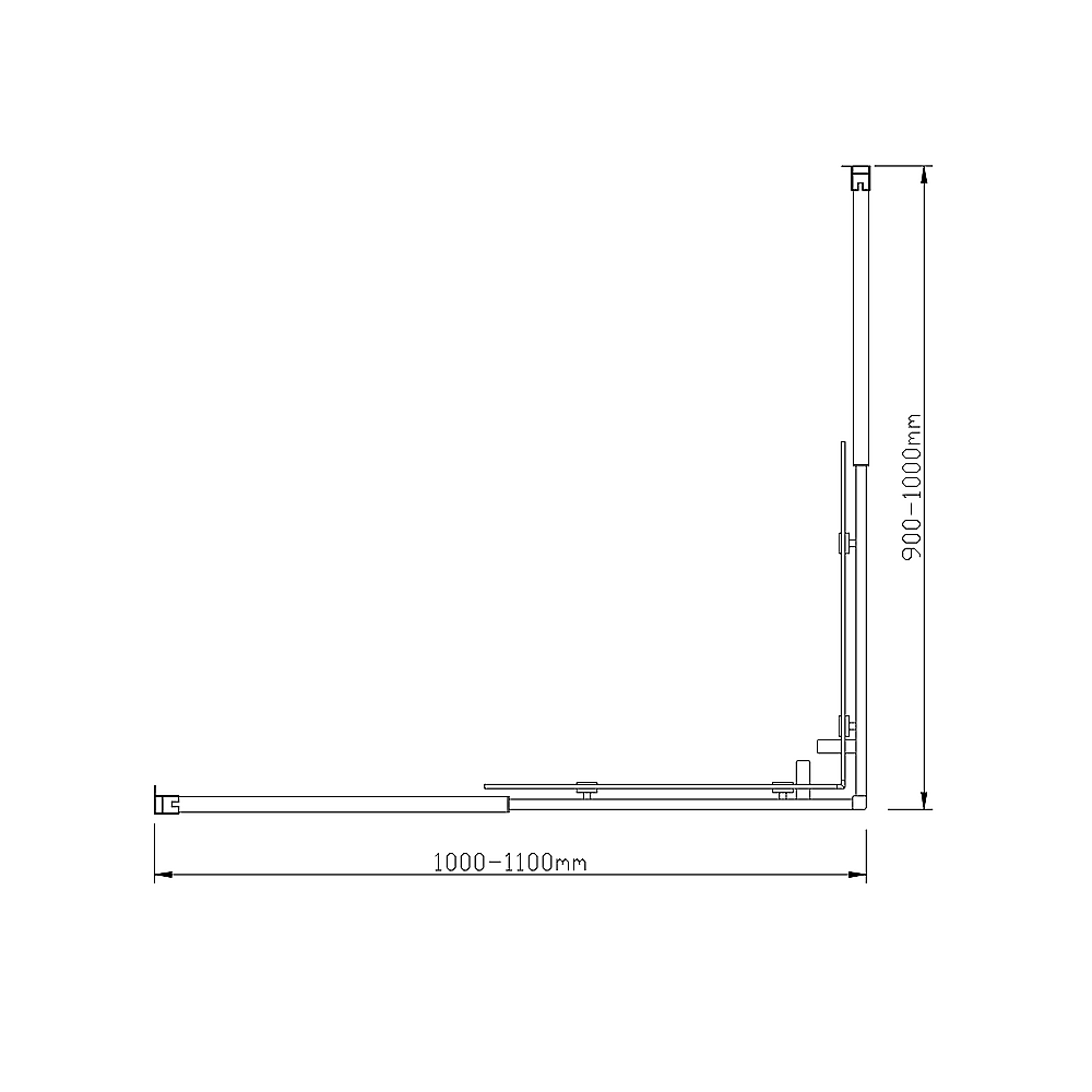 Adjustable 1100x1000mm Double Sliding Door Glass Shower Screen in Chrome V63-843401