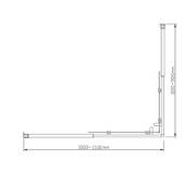 Adjustable 1100x900mm Double Sliding Door Glass Shower Screen in Chrome V63-843691