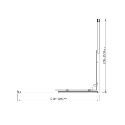 Adjustable 1100x1000mm Double Sliding Door Glass Shower Screen in Chrome V63-843701
