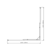 Adjustable 1100x1200mm Double Sliding Door Glass Shower Screen in Black V63-843881