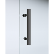Adjustable 900x1200mm Double Sliding Door Glass Shower Screen in Black V63-844111