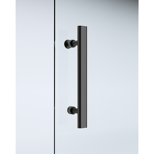 Adjustable 900x1200mm Double Sliding Door Glass Shower Screen in Black V63-844111