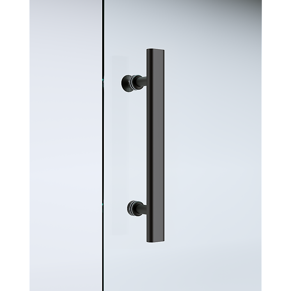 Adjustable 1000x1200mm Double Sliding Door Glass Shower Screen in Black V63-844151