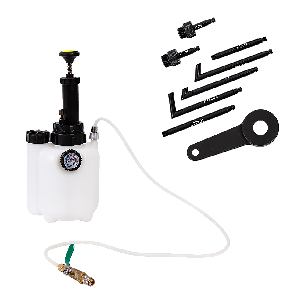 3L Transmission Oil Filling System Fluid Pump Manual Tool With 8pc ATF Adaptors V63-844271