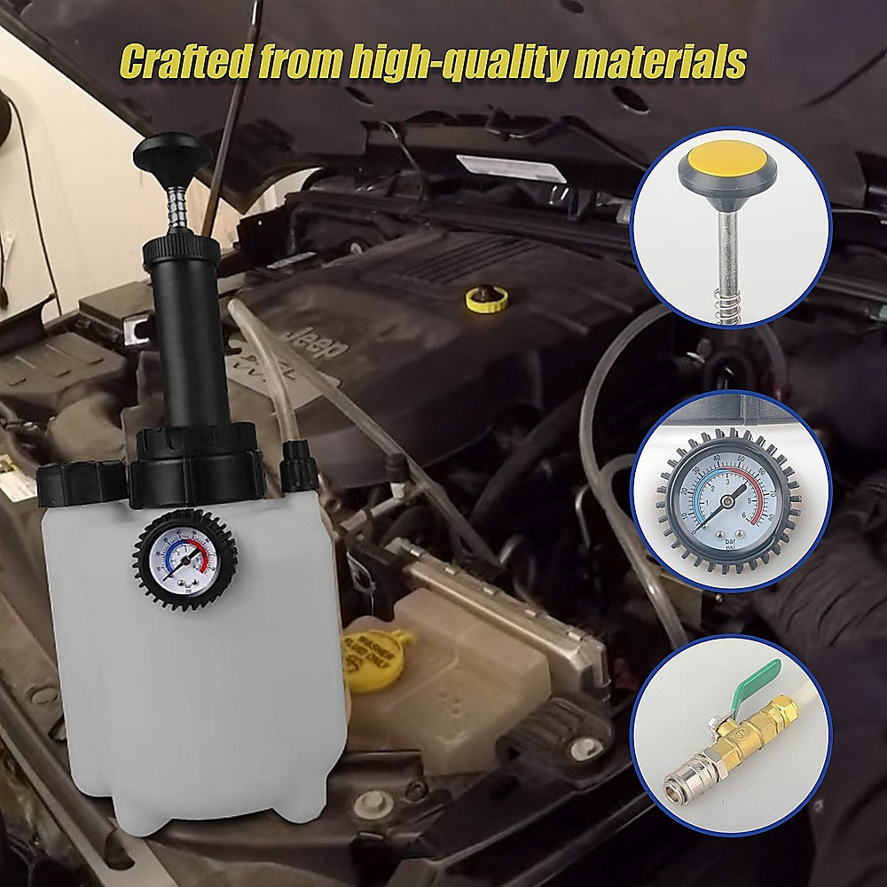 3L Transmission Oil Filling System Fluid Pump Manual Tool With 8pc ATF Adaptors V63-844271