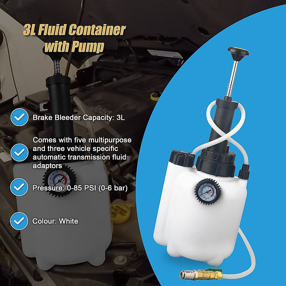 3L Transmission Oil Filling System Fluid Pump Manual Tool With 8pc ATF Adaptors V63-844271