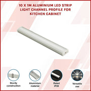 10 x 1M U-Style Aluminium LED Strip Light Channels for Cabinet Lighting V63-844311