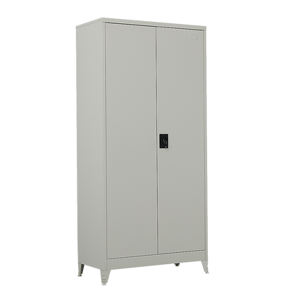 Two-Door Metal Cabinet Shelf Storage for Home Office Gym V63-844341