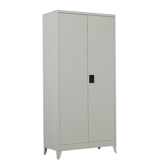 Two-Door Metal Cabinet Shelf Storage for Home Office Gym V63-844341
