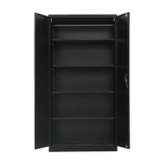 Two-Door Metal Cabinet Shelf Storage for Home Office Gym V63-844351
