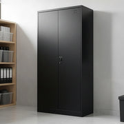 Two-Door Metal Cabinet Shelf Storage for Home Office Gym V63-844351