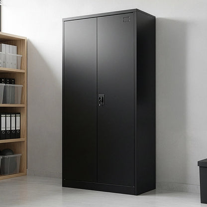 Two-Door Metal Cabinet Shelf Storage for Home Office Gym V63-844351