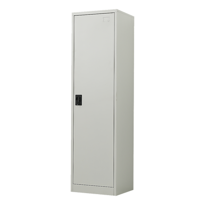 Single-Door Metal Tall Cabinet Shelf Storage for Home Office Gym V63-844431