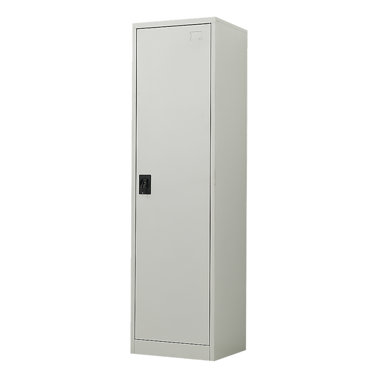 Single-Door Metal Tall Cabinet Shelf Storage for Home Office Gym V63-844431