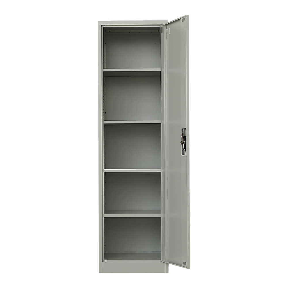 Single-Door Metal Tall Cabinet Shelf Storage for Home Office Gym V63-844431
