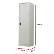 Single-Door Metal Tall Cabinet Shelf Storage for Home Office Gym V63-844431