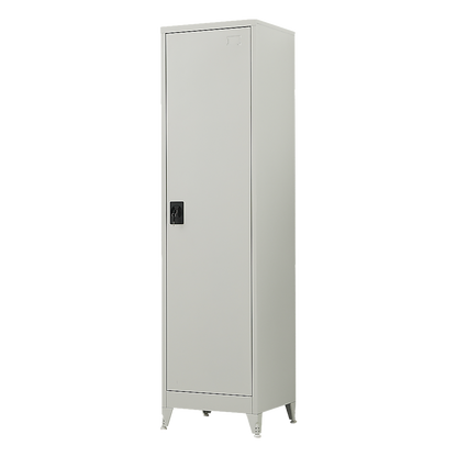 Single-Door Metal Tall Cabinet Shelf Storage for Home Office Gym V63-844441