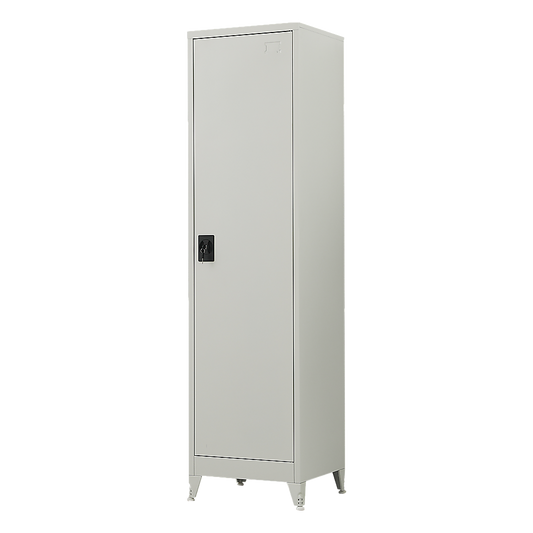 Single-Door Metal Tall Cabinet Shelf Storage for Home Office Gym V63-844441