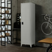 Single-Door Metal Tall Cabinet Shelf Storage for Home Office Gym V63-844441