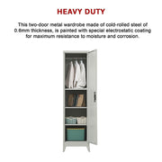 Single-Door Metal Tall Cabinet Shelf Storage for Home Office Gym V63-844441