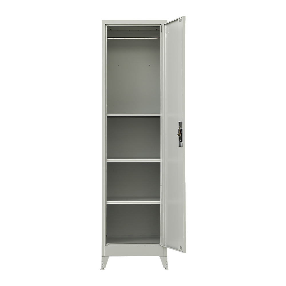 Single-Door Metal Tall Cabinet Shelf Storage for Home Office Gym V63-844441