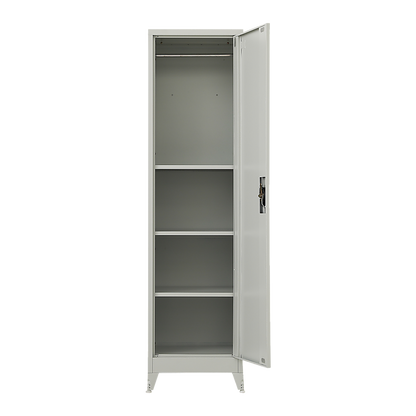 Single-Door Metal Tall Cabinet Shelf Storage for Home Office Gym V63-844441