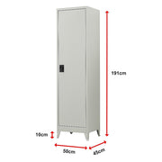 Single-Door Metal Tall Cabinet Shelf Storage for Home Office Gym V63-844441