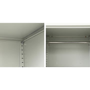 Single-Door Metal Tall Cabinet Shelf Storage for Home Office Gym V63-844441