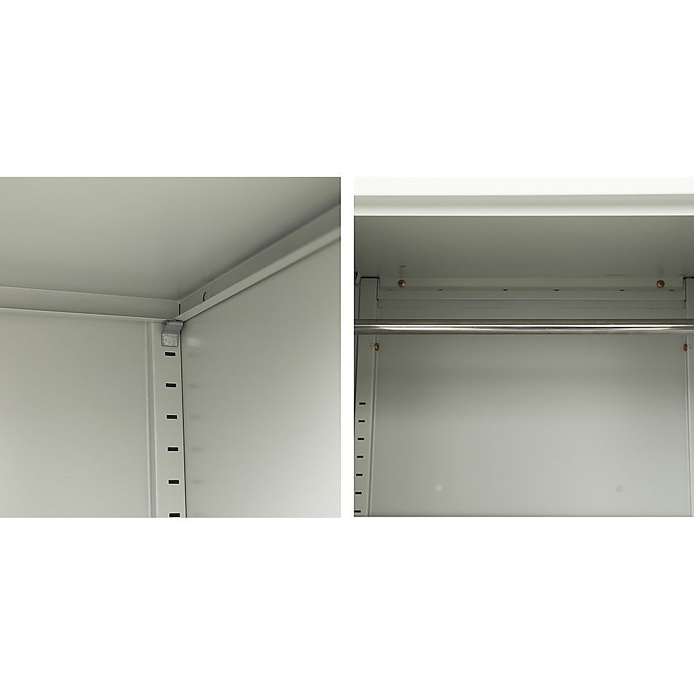 Single-Door Metal Tall Cabinet Shelf Storage for Home Office Gym V63-844441