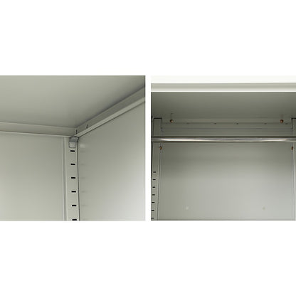 Single-Door Metal Tall Cabinet Shelf Storage for Home Office Gym V63-844441