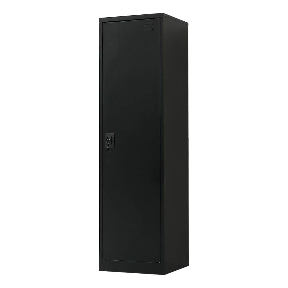 Single-Door Metal Tall Cabinet Shelf Storage for Home Office Gym V63-844451