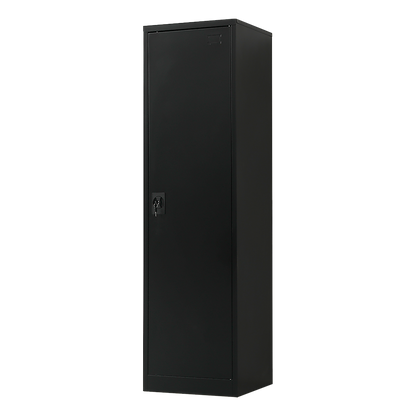Single-Door Metal Tall Cabinet Shelf Storage for Home Office Gym V63-844451