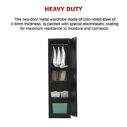 Single-Door Metal Tall Cabinet Shelf Storage for Home Office Gym V63-844451