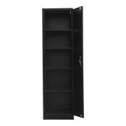 Single-Door Metal Tall Cabinet Shelf Storage for Home Office Gym V63-844451
