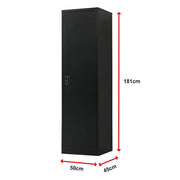 Single-Door Metal Tall Cabinet Shelf Storage for Home Office Gym V63-844451