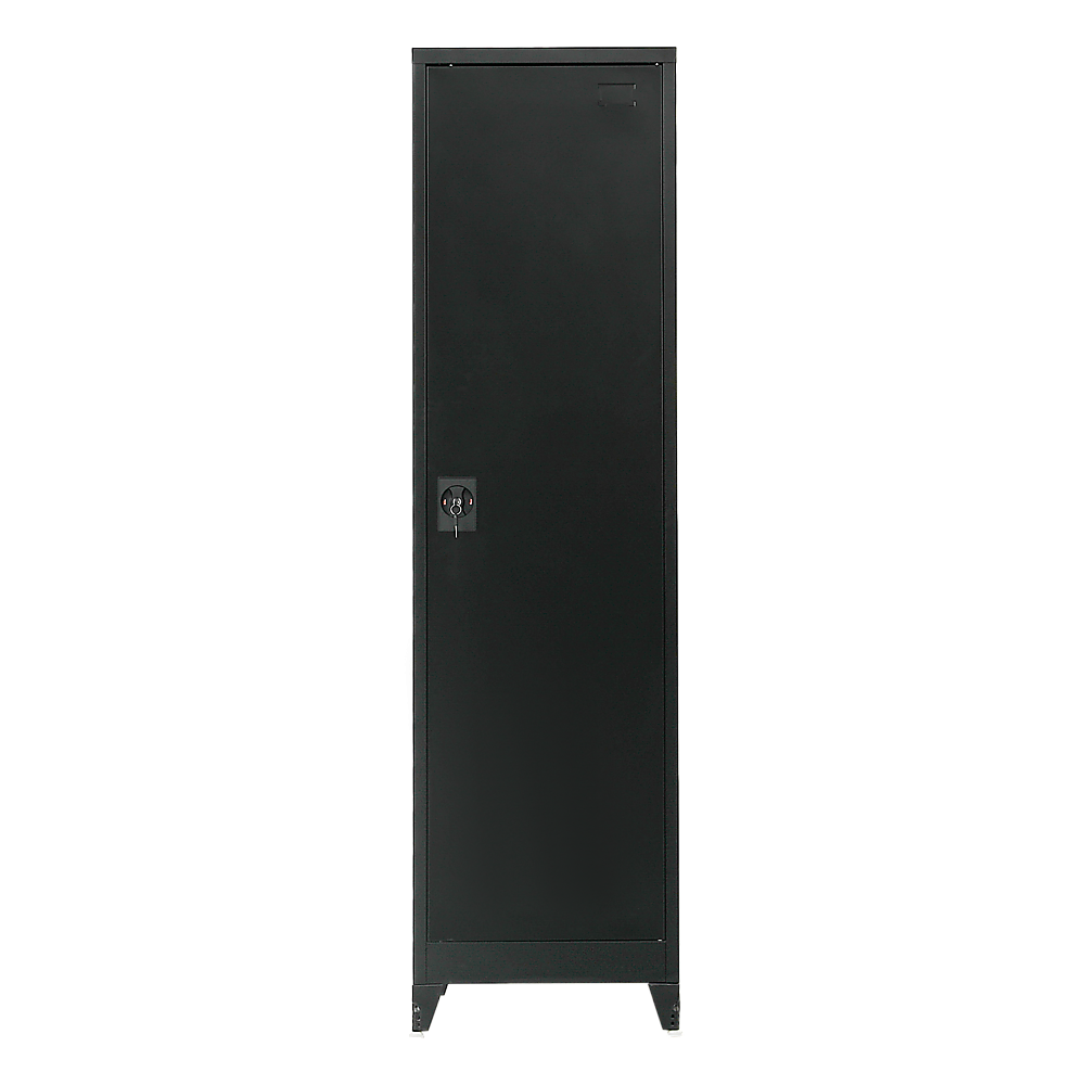 Single-Door Metal Tall Cabinet Shelf Storage for Home Office Gym V63-844461