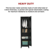 Single-Door Metal Tall Cabinet Shelf Storage for Home Office Gym V63-844461