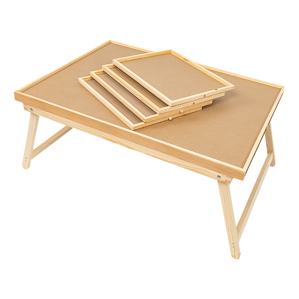 1500 Piece Wooden Jigsaw Puzzle Table - 67x87cm Puzzle Board with Folding Legs V63-844471