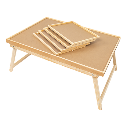 1500 Piece Wooden Jigsaw Puzzle Table - 67x87cm Puzzle Board with Folding Legs V63-844471