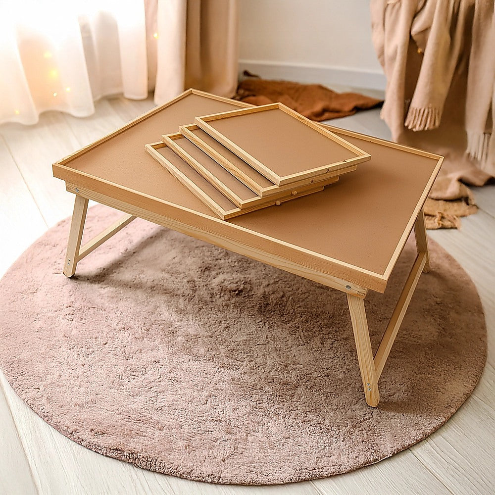 1500 Piece Wooden Jigsaw Puzzle Table - 67x87cm Puzzle Board with Folding Legs V63-844471
