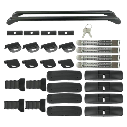 Lockable Aluminium Car Roof Rack Bars Without Rail Anti Theft Luggage Carrier V63-844491