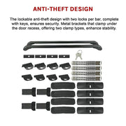 Lockable Aluminium Car Roof Rack Bars Without Rail Anti Theft Luggage Carrier V63-844491