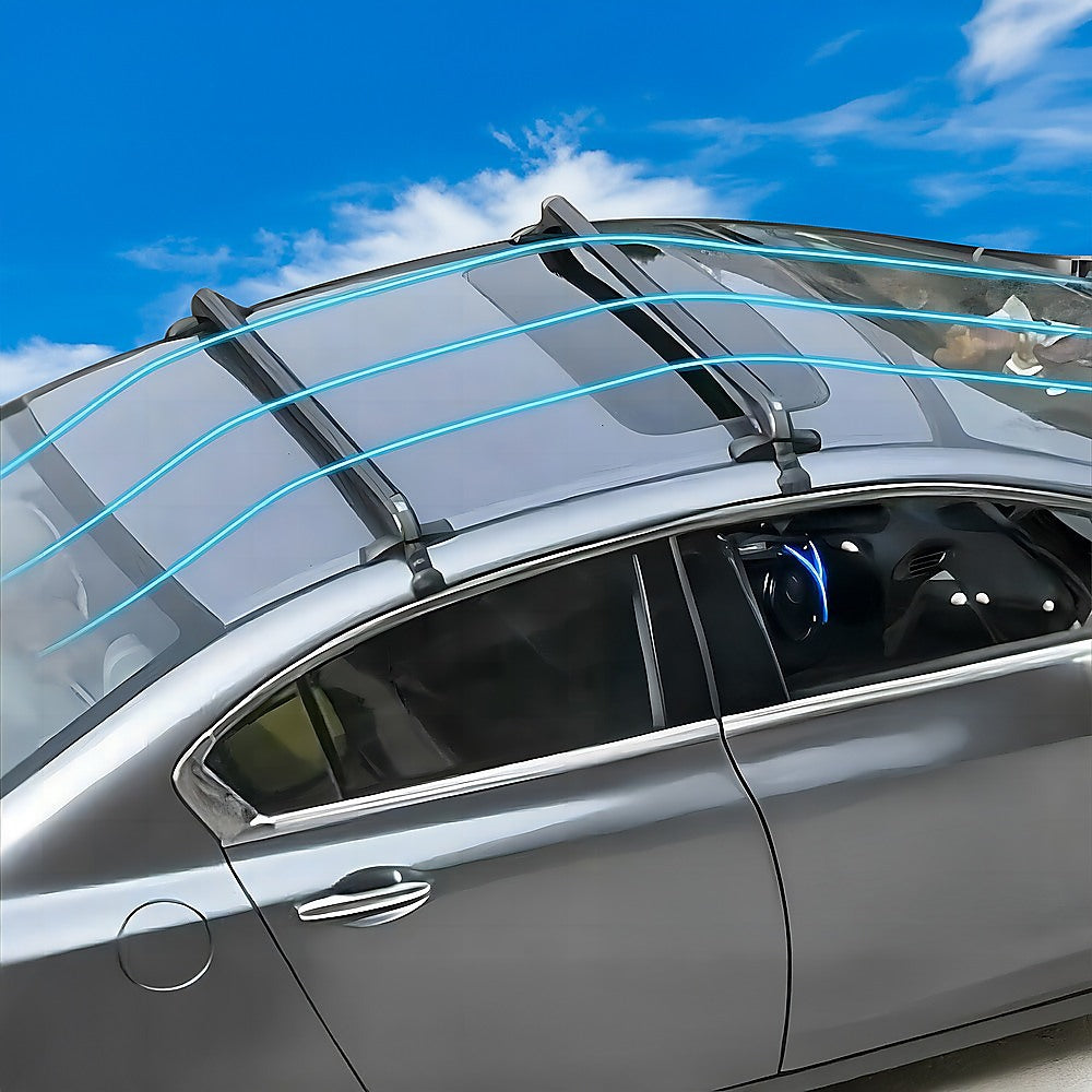 Lockable Aluminium Car Roof Rack Bars Without Rail Anti Theft Luggage Carrier V63-844491