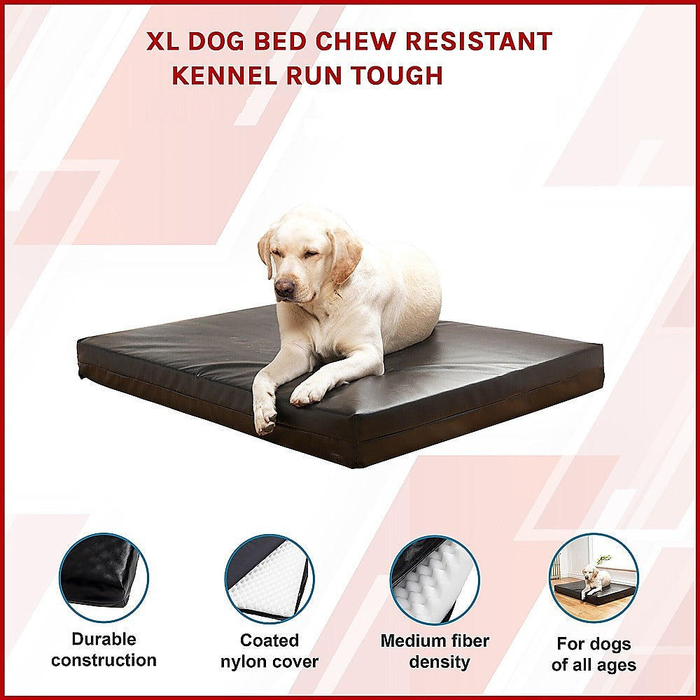 XL Dog Bed Chew Resistant Heavy Duty Kennel Run Tough Robust Durable V63-844501